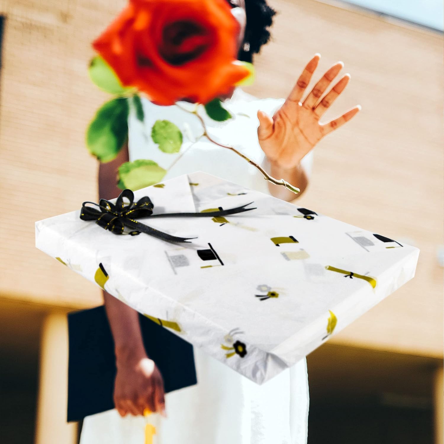 MR FIVE 30 Sheet Gold Cap Diploma Tissue Paper for Graduation