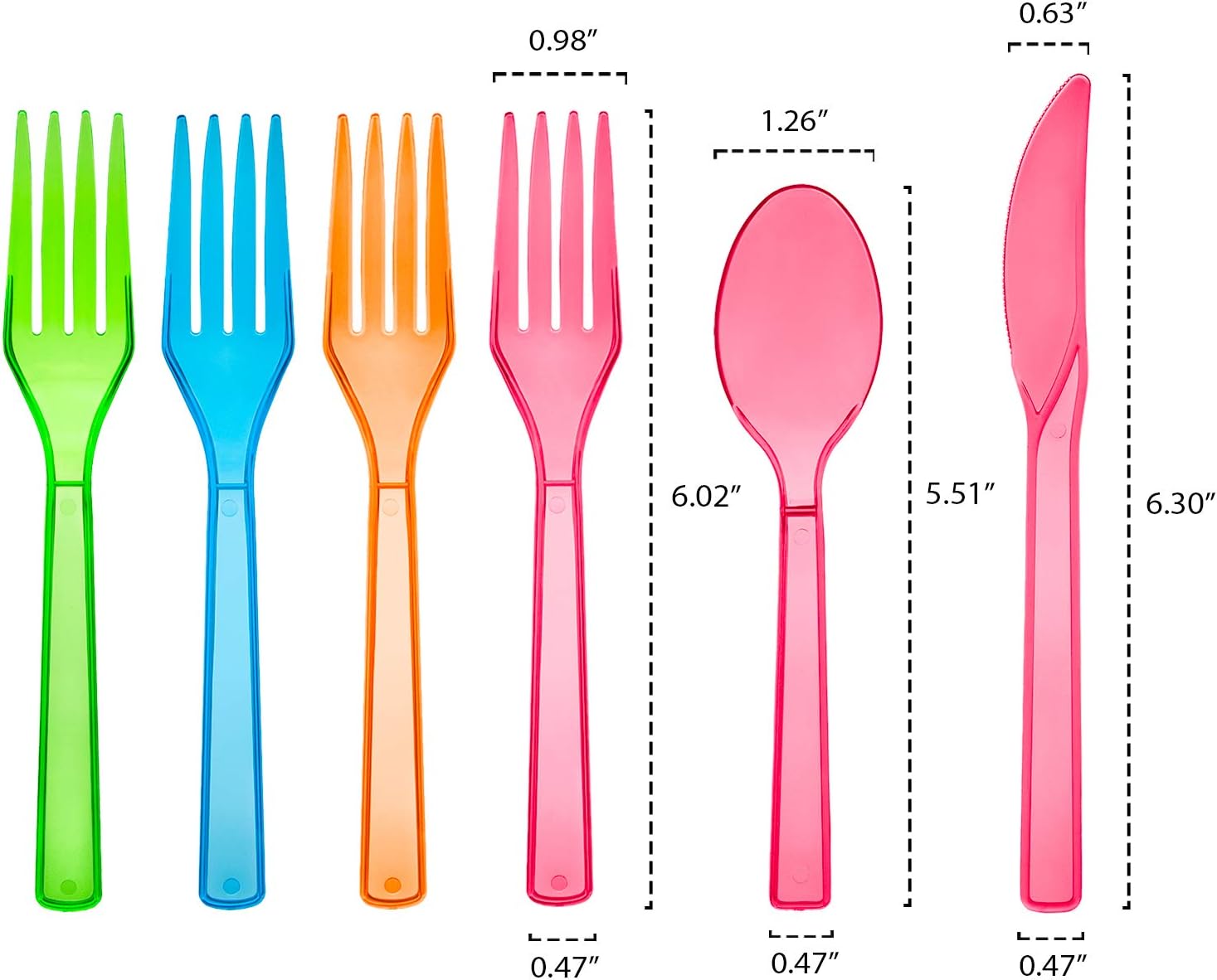 Party Essentials Hard Plastic Cutlery Combo Pack 64 Place Settings