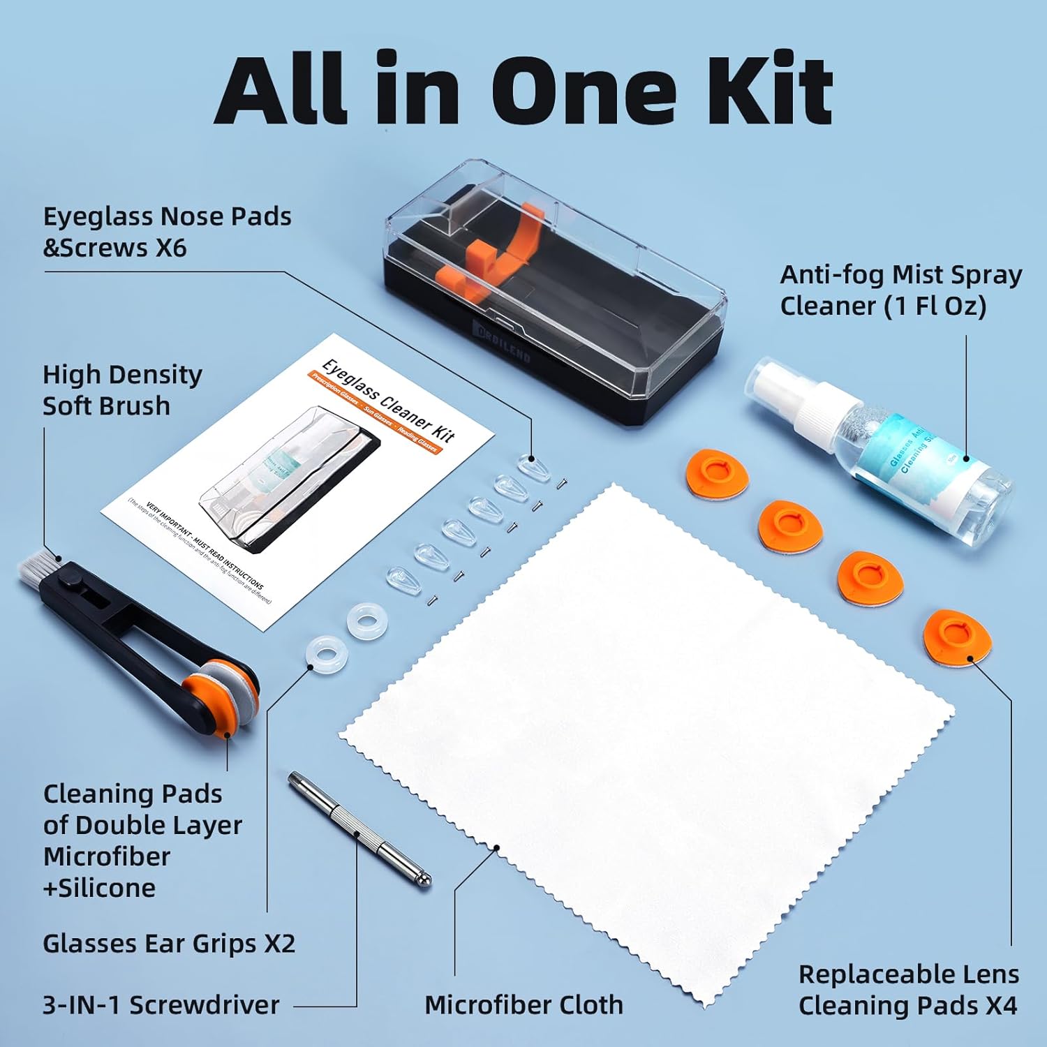 Ordilend All-in-One Glasses Cleaning Kit
