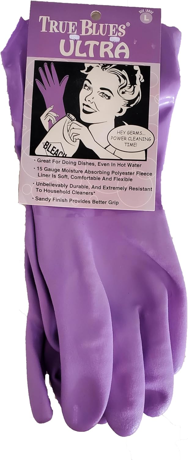 Star Kitchen Home True Blue Ultra Lavender Cleaning Gloves