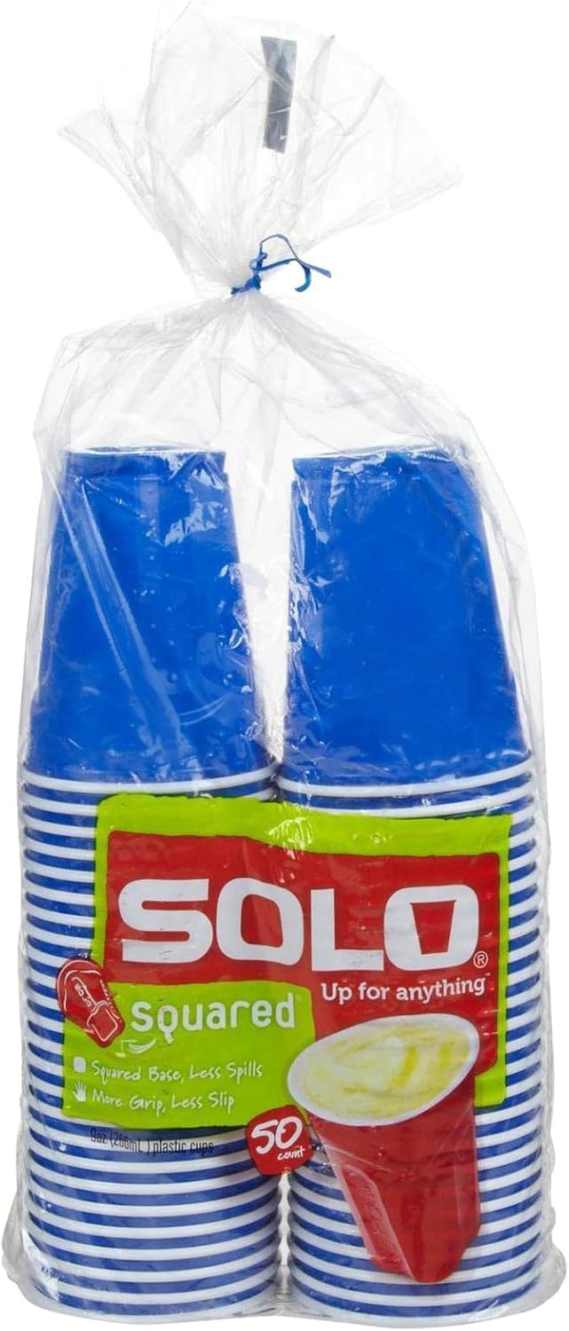 Solo Plastic Party Cups Red 9 oz 50 ct