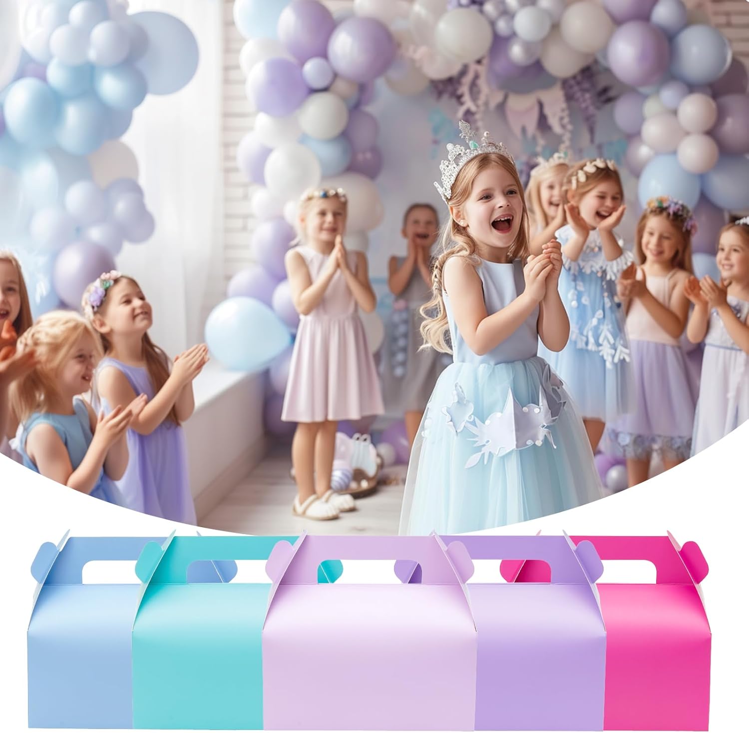 UnicoPak 30 Pack Pastel Gable Treat Boxes