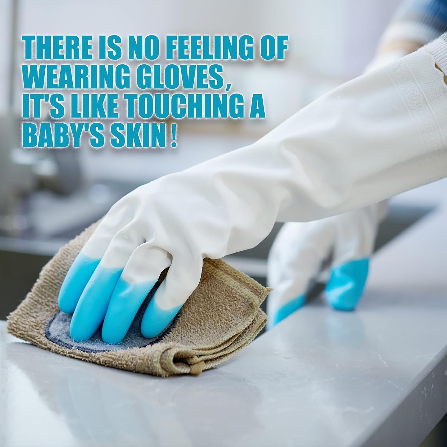 LIICHAAO 12 Pairs Reusable Latex Free Cleaning Gloves