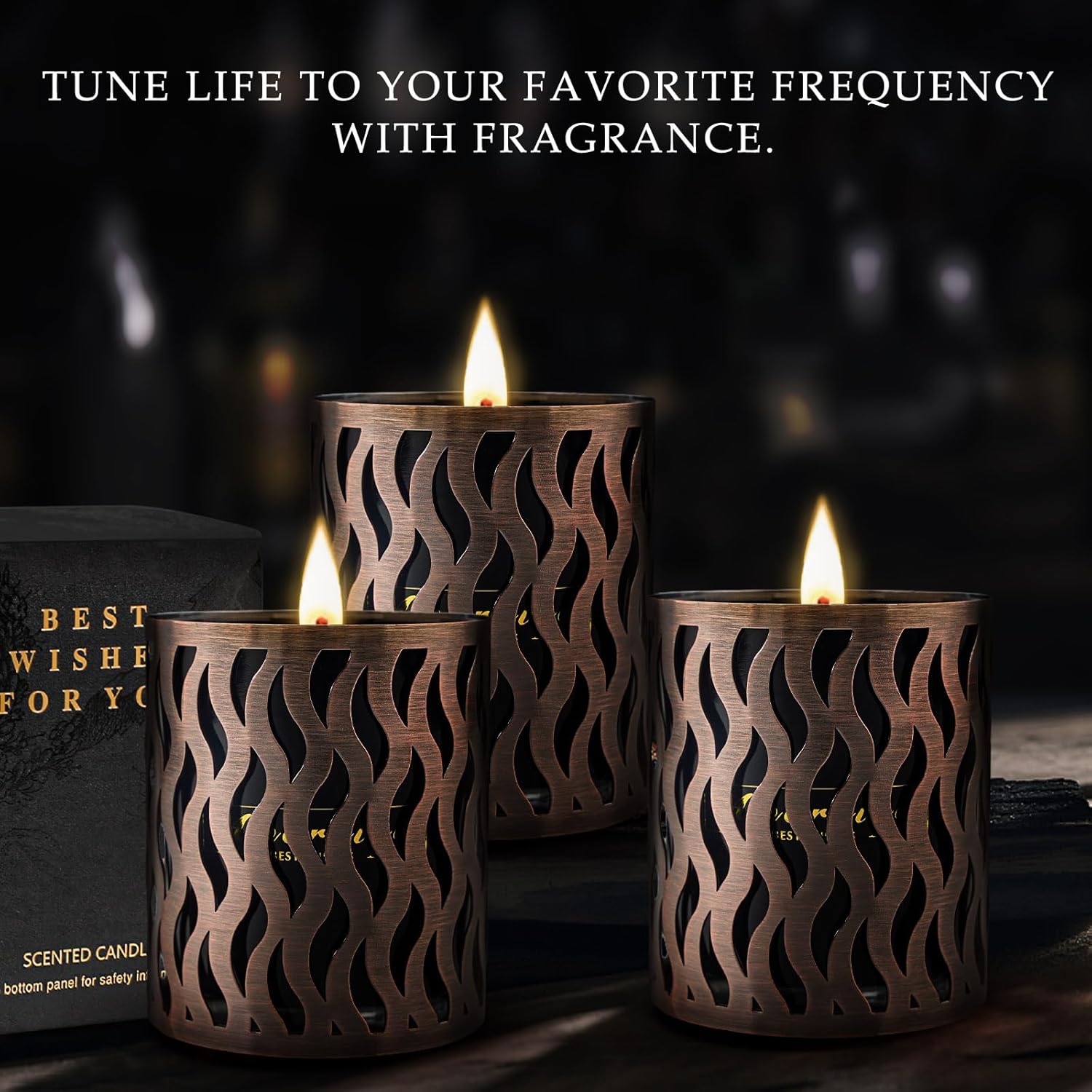 6 Pack Scented Candles Set for Men with Gift Box