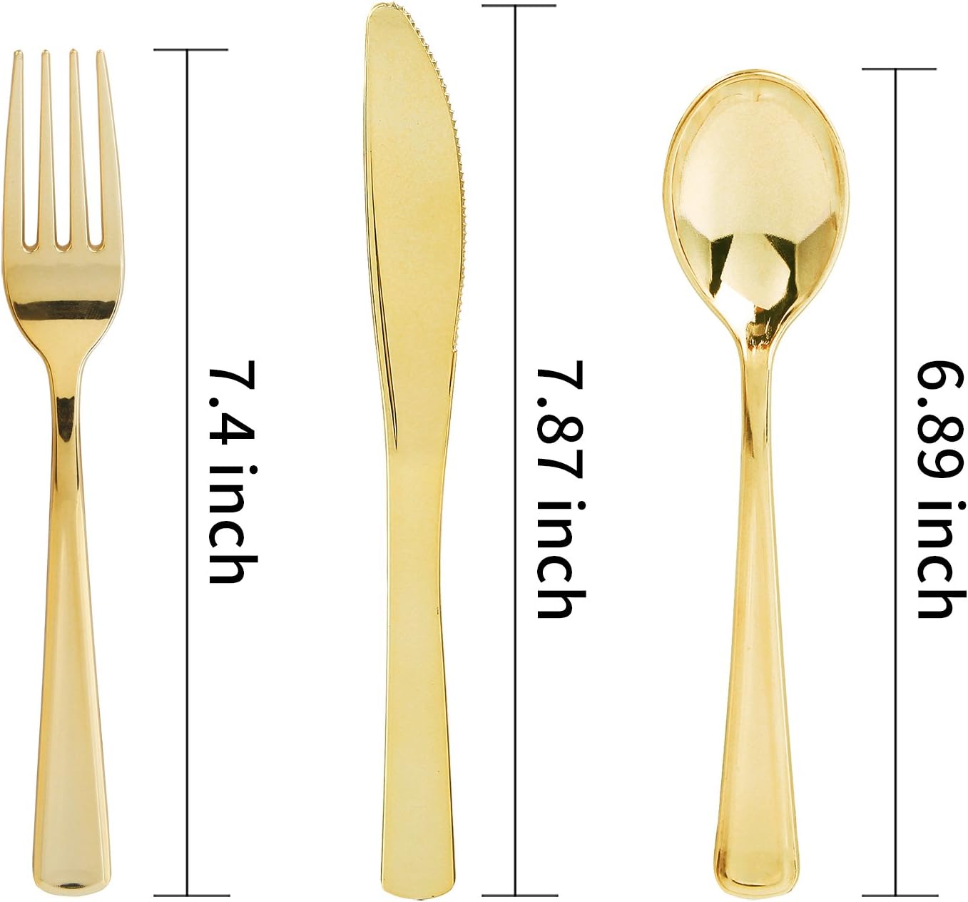 WDF 180 Piece Gold Plastic Cutlery Set