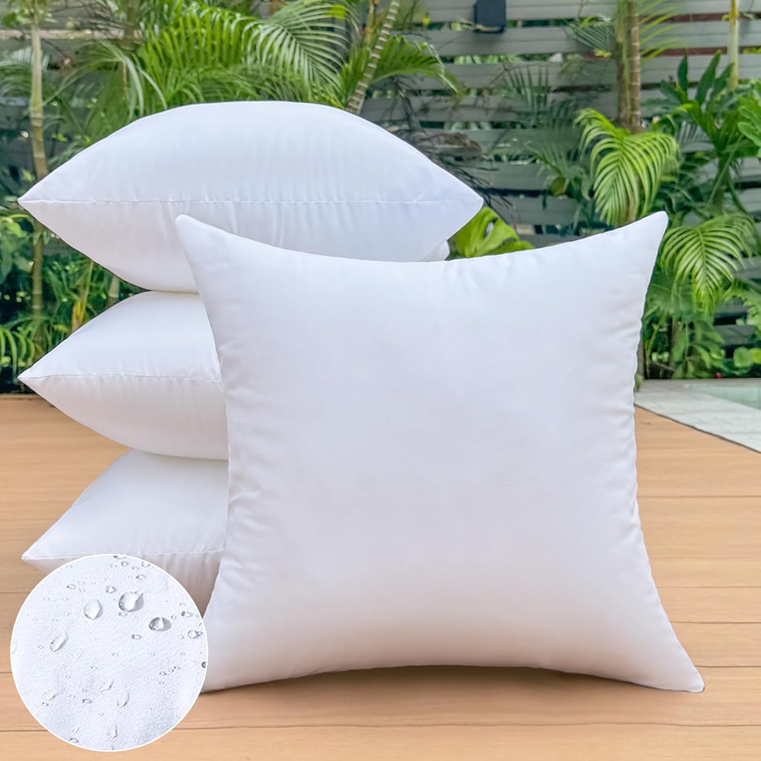 22 x 22 Outdoor Pillow Inserts Set of 4