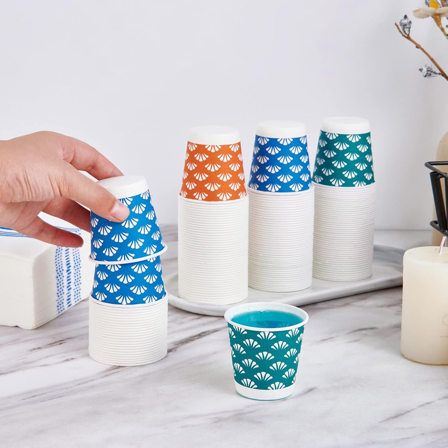 JollyPack 600 Pack 3 oz Disposable Paper Cups
