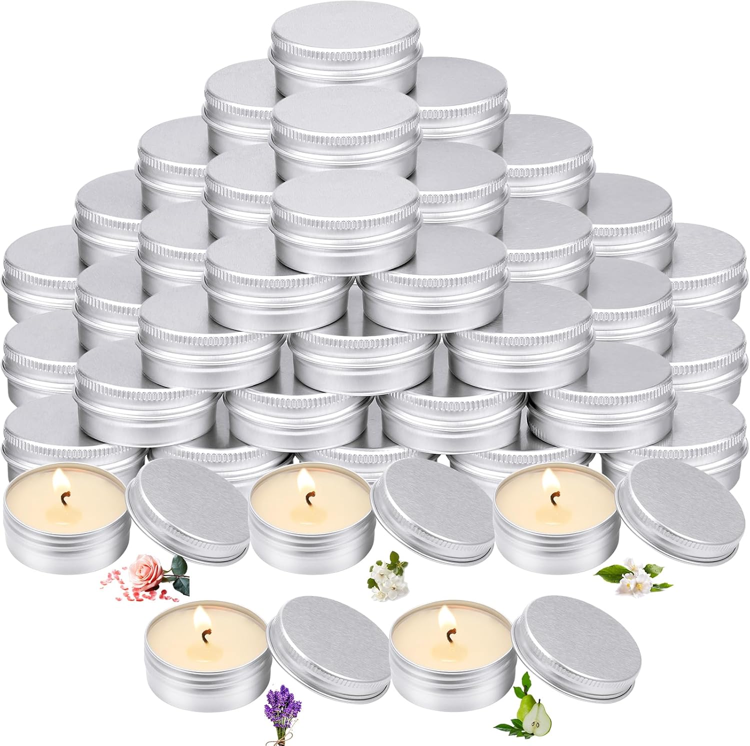 MTLEE 50 Pcs Romantic Scented Candles Gift Set
