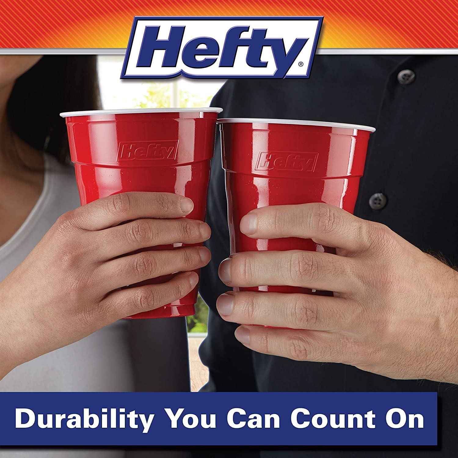 Hefty Party On Disposable Plastic Cups Red 18 Ounce 150 Total