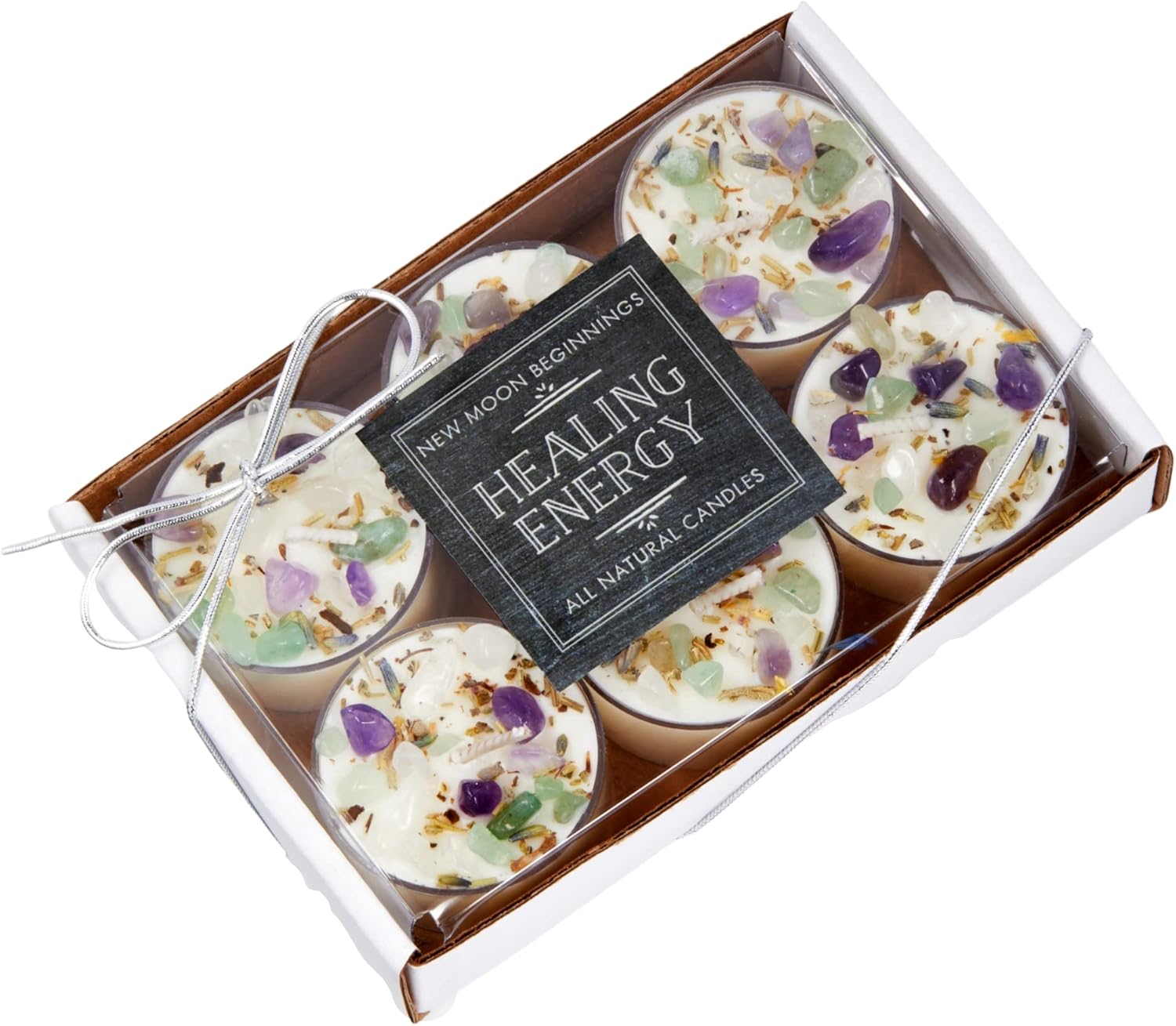 New Moon Beginnings Healing Energy Candle Set of 6 Tealights