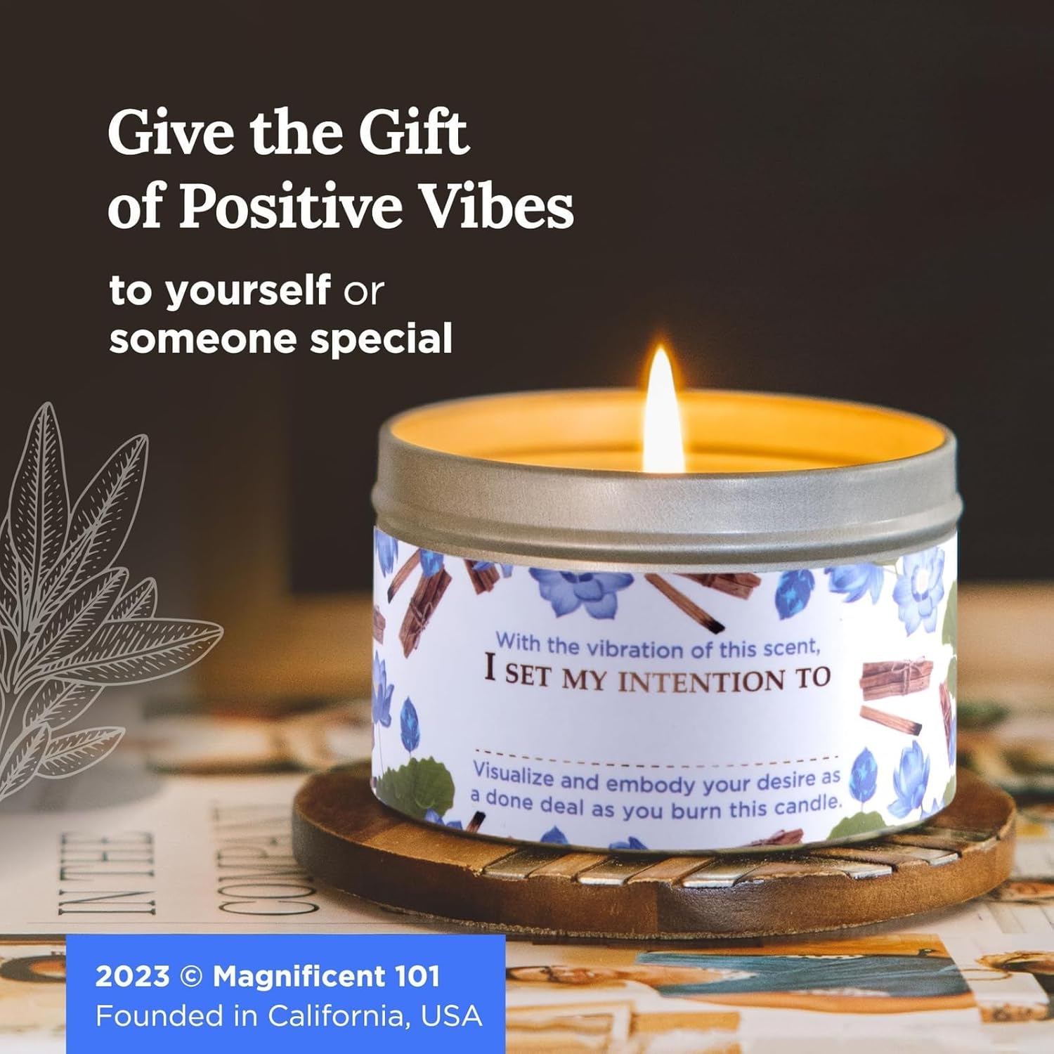 Magnificent 101 Positivity Aromatherapy Candle in 6-Oz Tin Holder