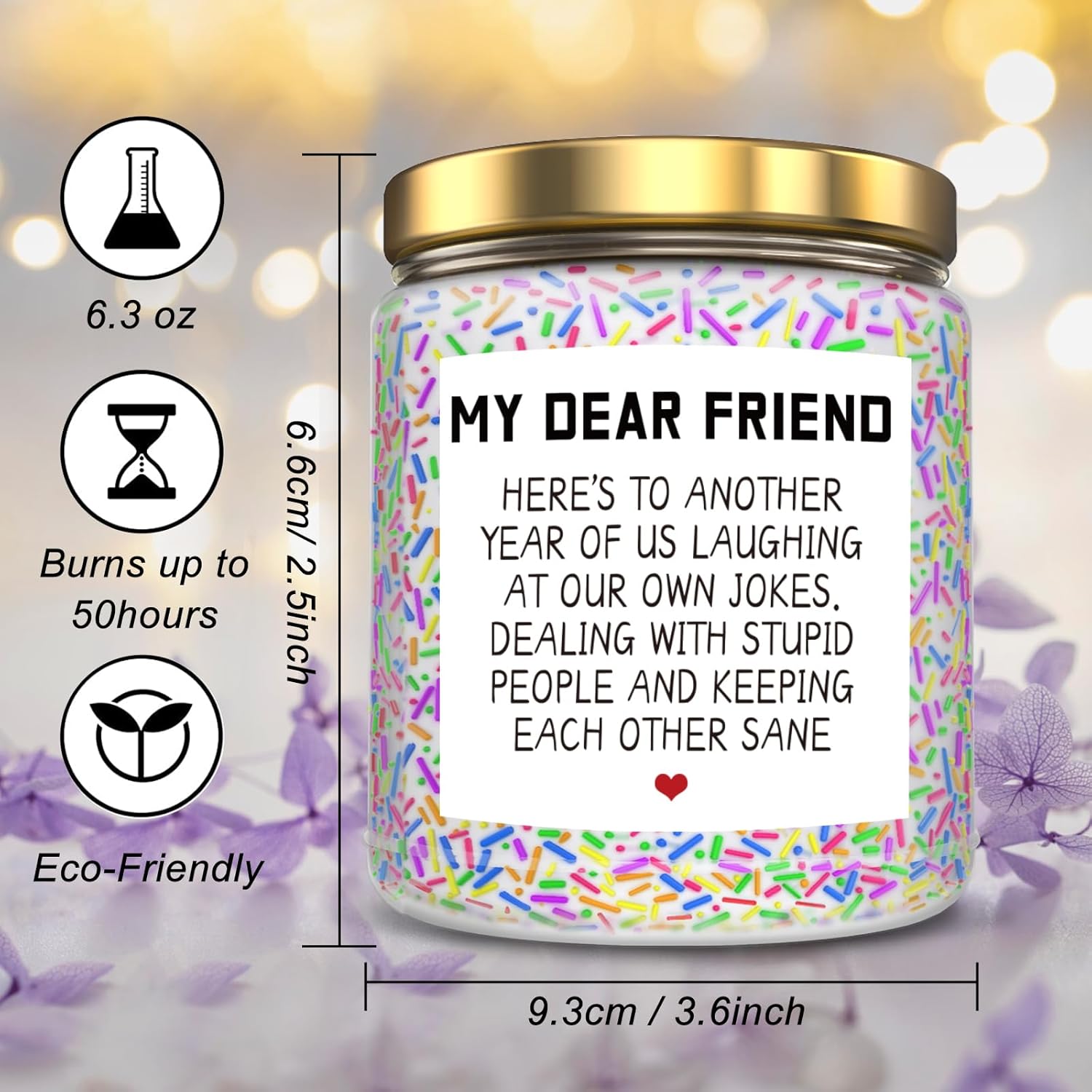 Birthday Candles for Women with Sprinkles
