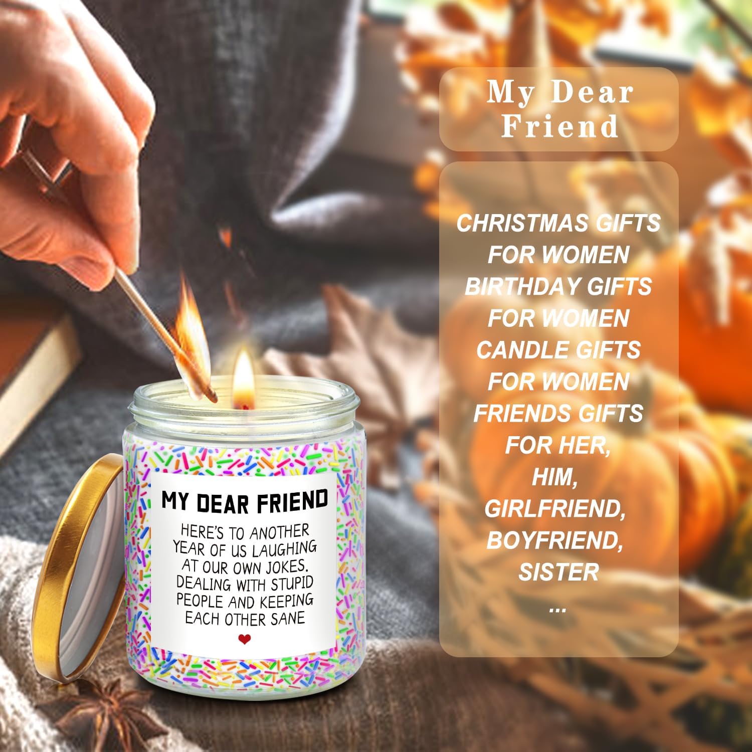 Birthday Candles for Women with Sprinkles