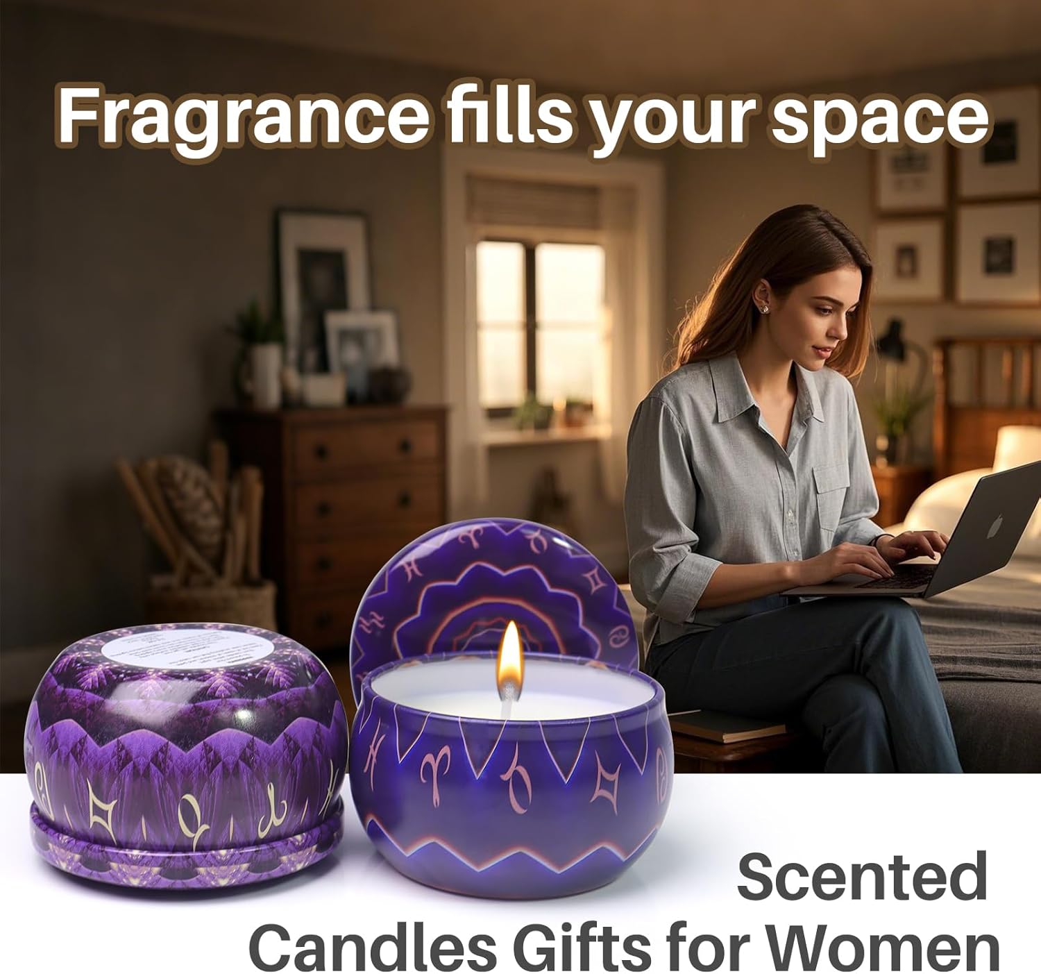 12 Pack Constellation Scented Candles Gift Set