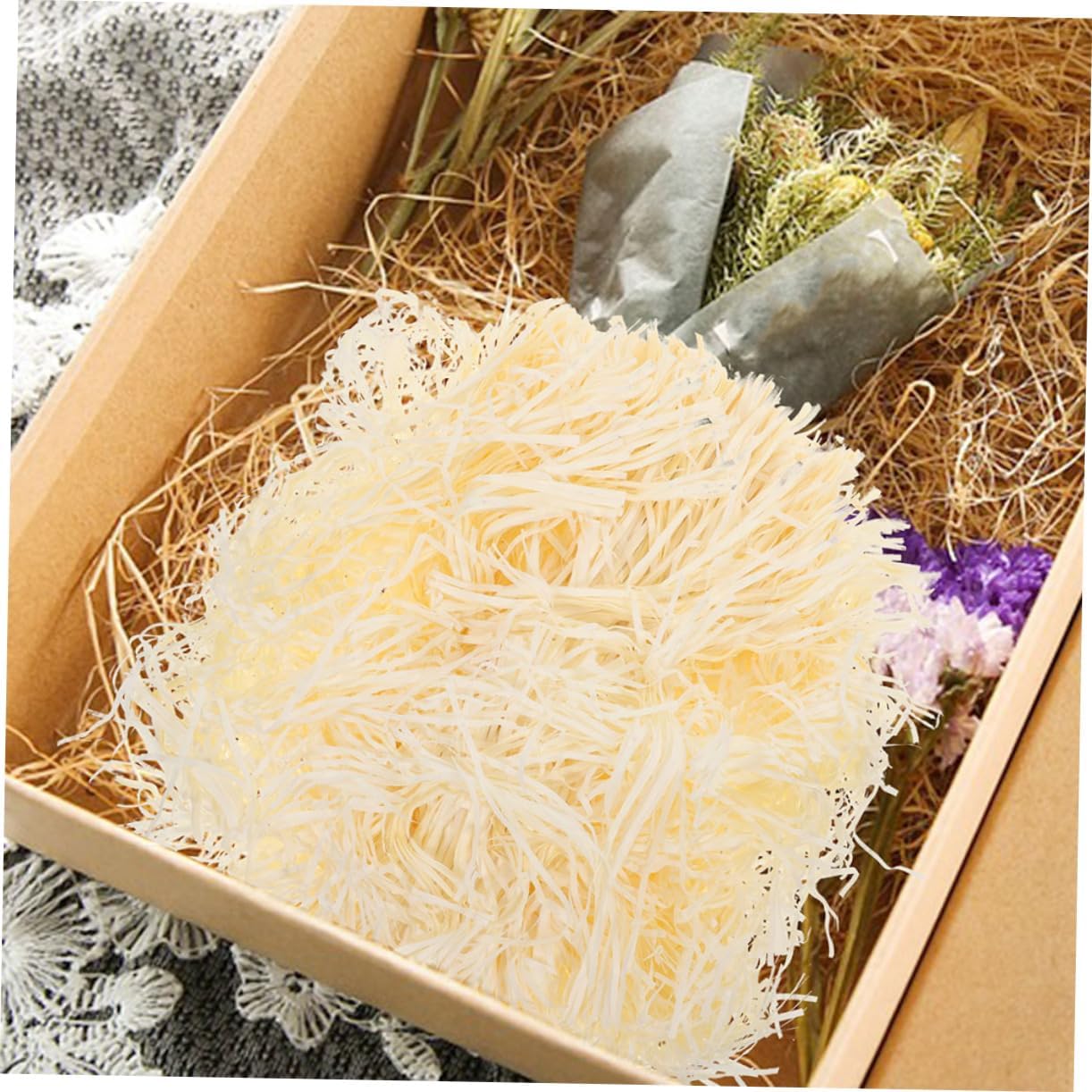 EXHUMKY 2 Pack Shredded Paper Filler for Boxes