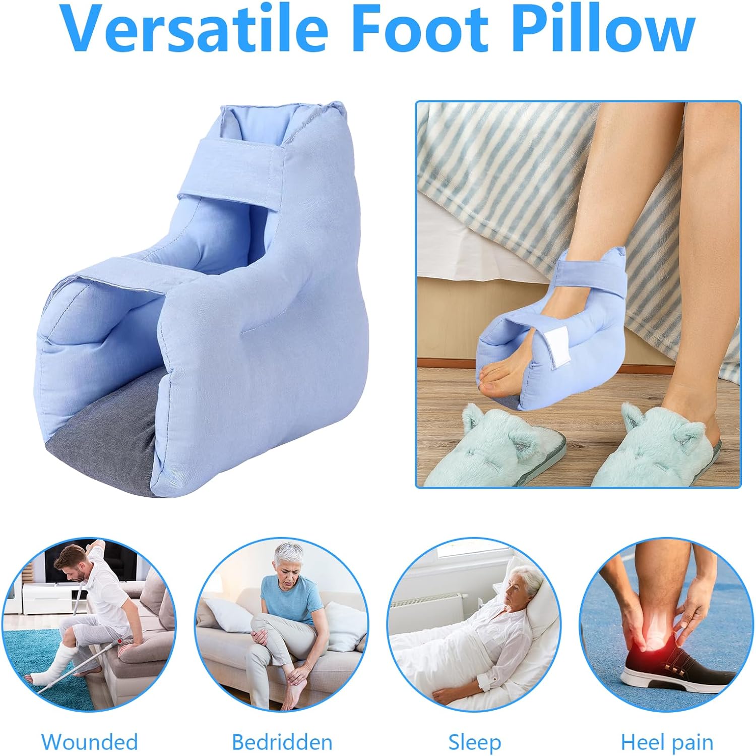 Adjustable Heel Cushion for Pressure Relief and Comfort