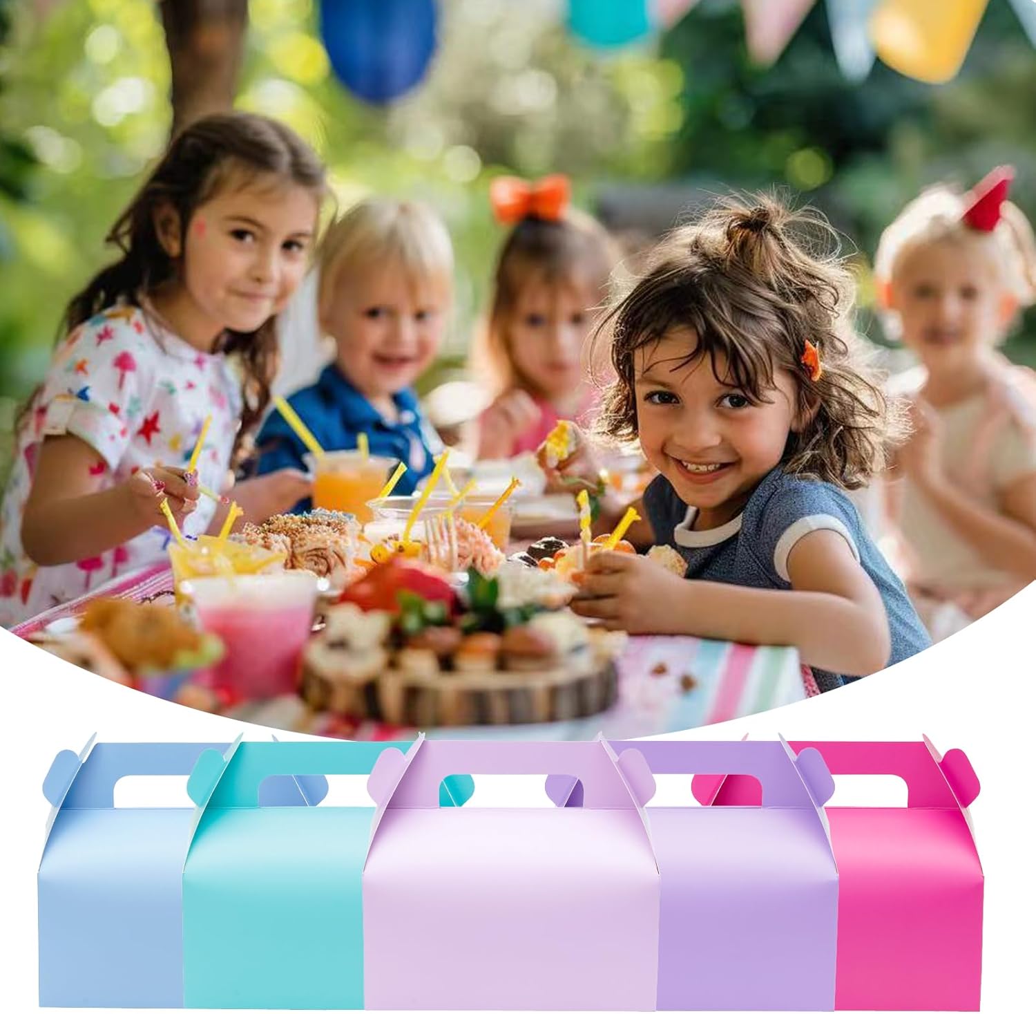 UnicoPak 30 Pack Pastel Gable Treat Boxes