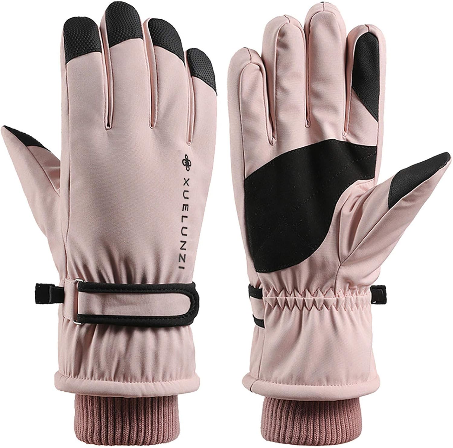 Mens Winter Windproof Touchscreen Velvet Gloves for Cold Weather