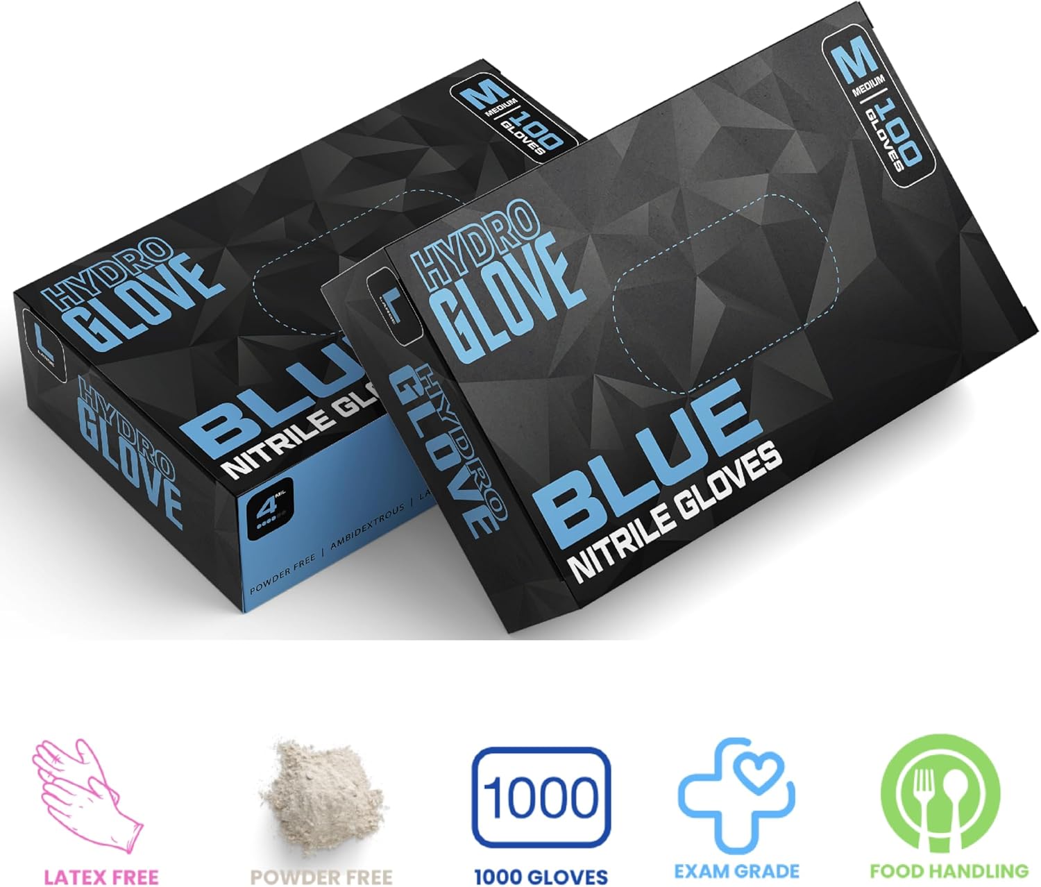 4 Mil Blue Nitrile Gloves Case of 1000