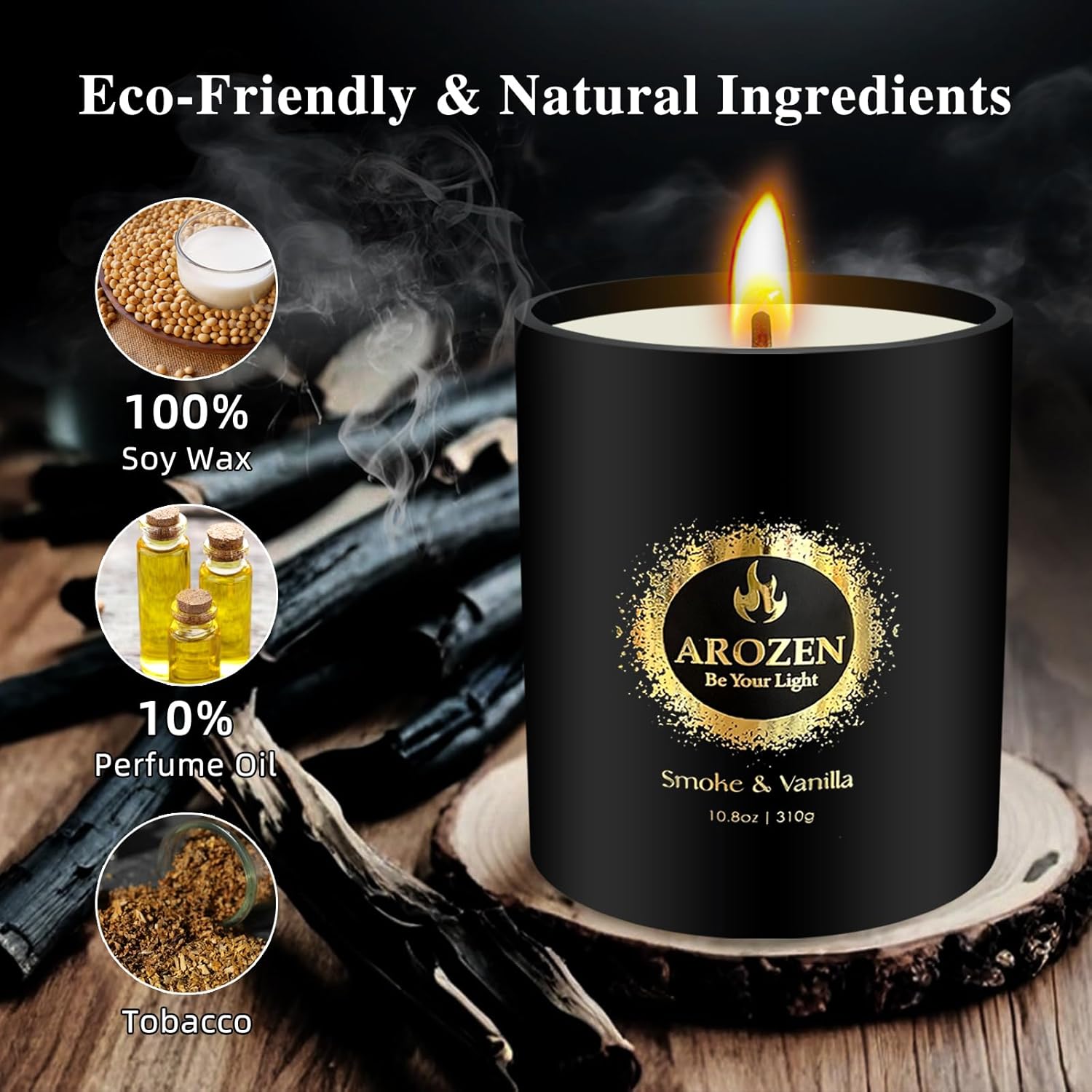 Premium Smoke Vanilla Candle for Men