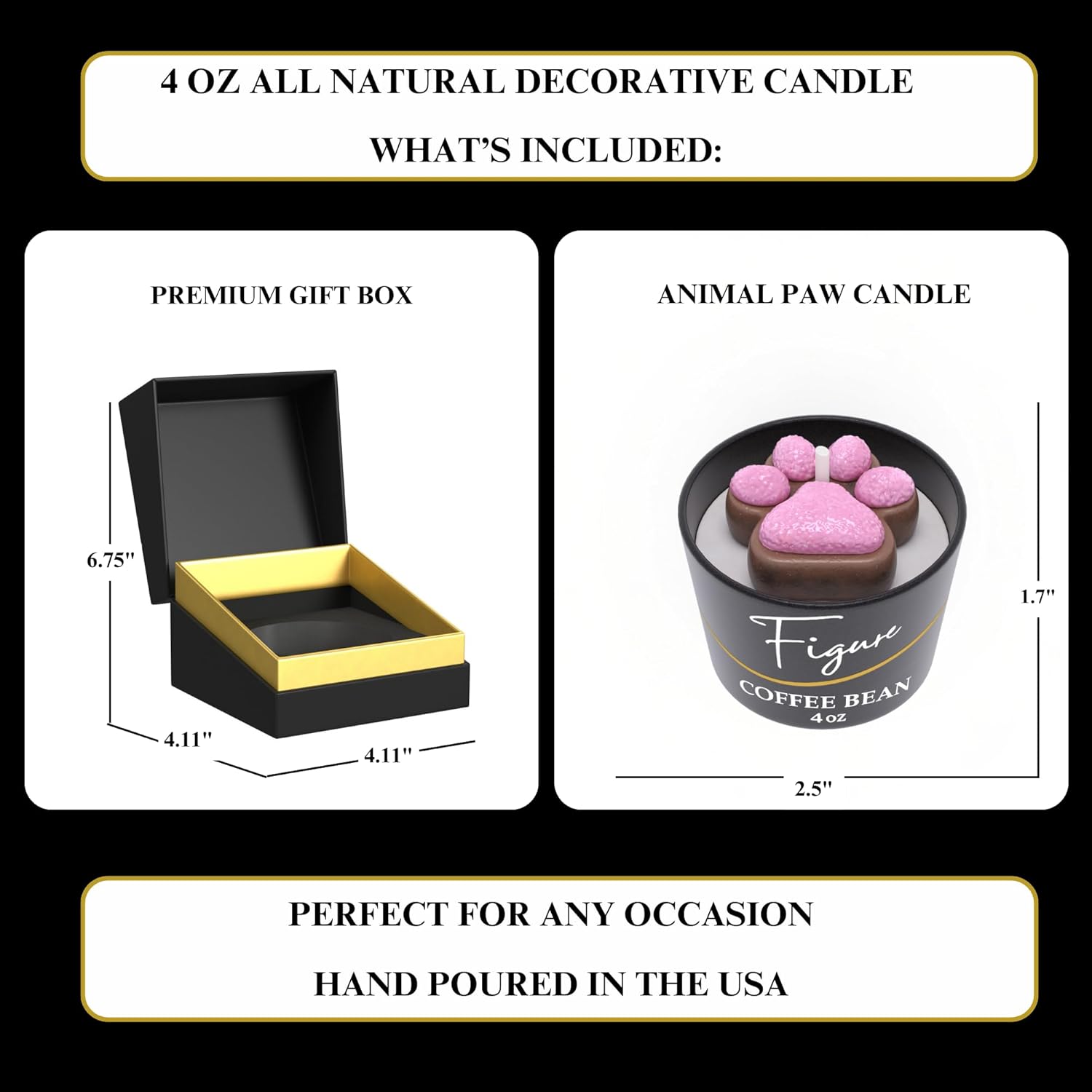 All Natural Coffee Scented Candle for Dogs Cats