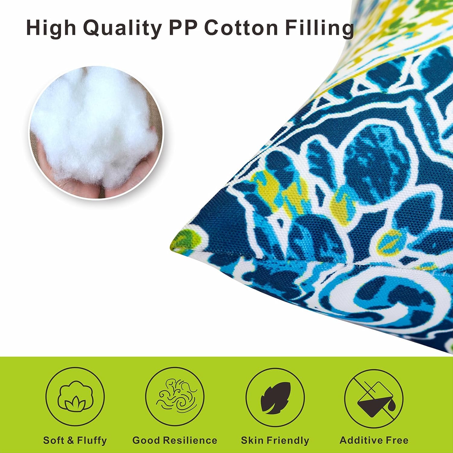 JMKaixin 2 Pack Outdoor Waterproof Throw Pillows