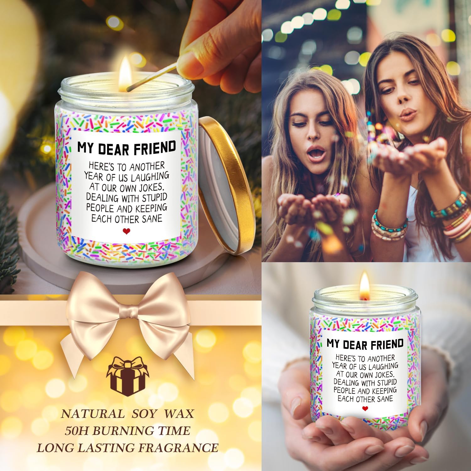 Birthday Candles for Women with Sprinkles