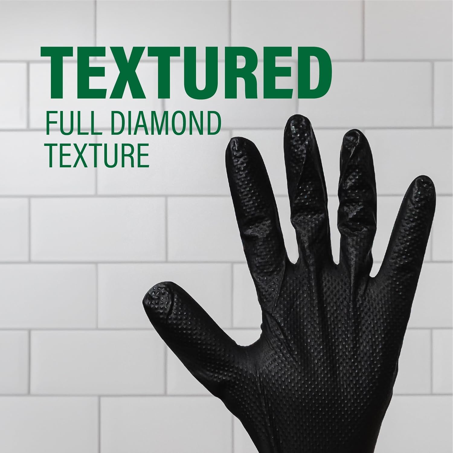 Humboldts Secret Black Nitrile Gloves Disposable Latex Free Powder Free