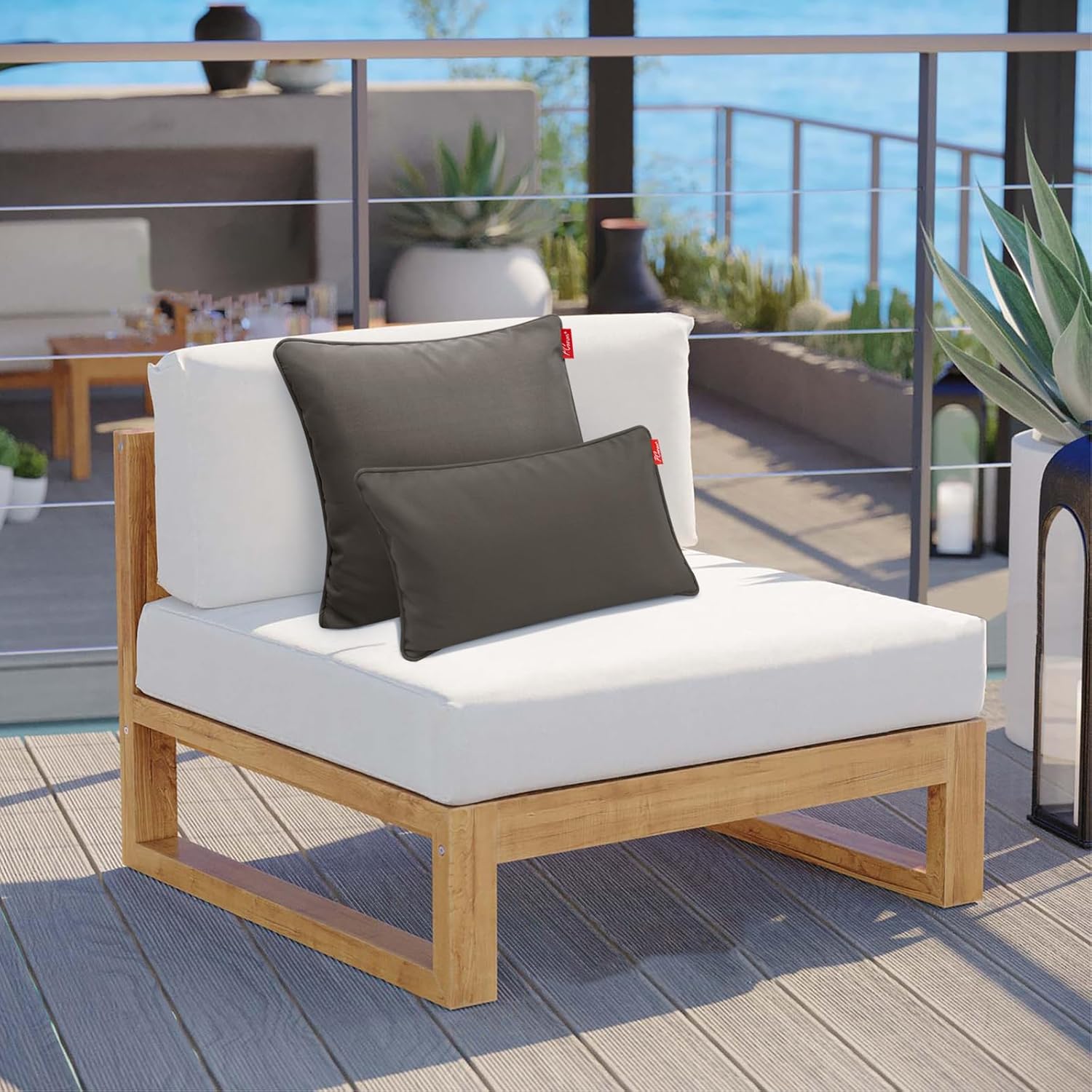 Pcinfuns Outdoor Waterproof Throw Pillows Pack of 2