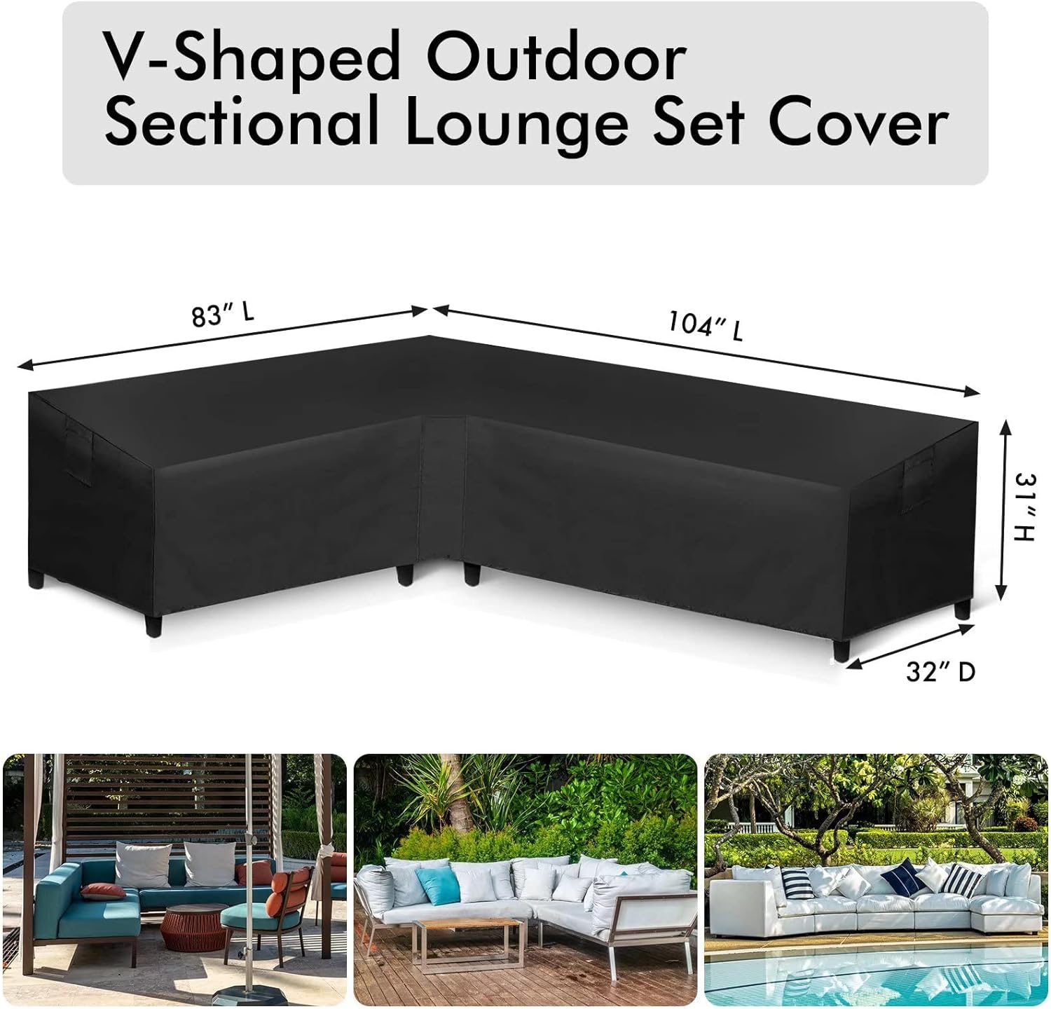 WLEAFJ L-Shaped Sectional Sofa Cover Waterproof Heavy Duty