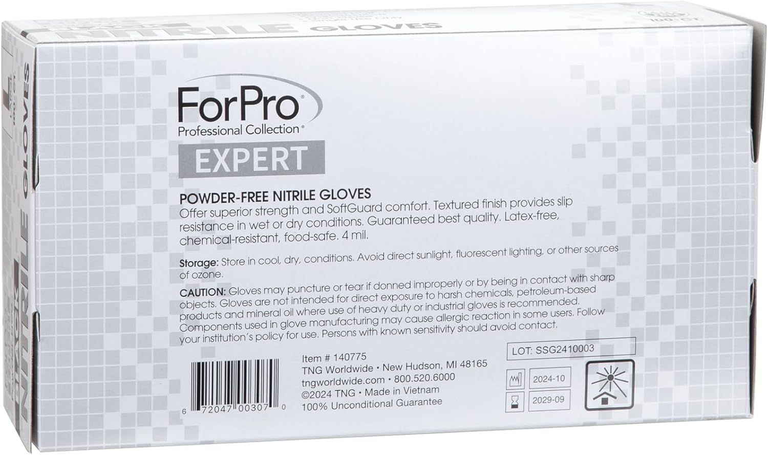 ForPro Expert SoftGuard Nitrile Gloves 4 Mil Large 100 Count