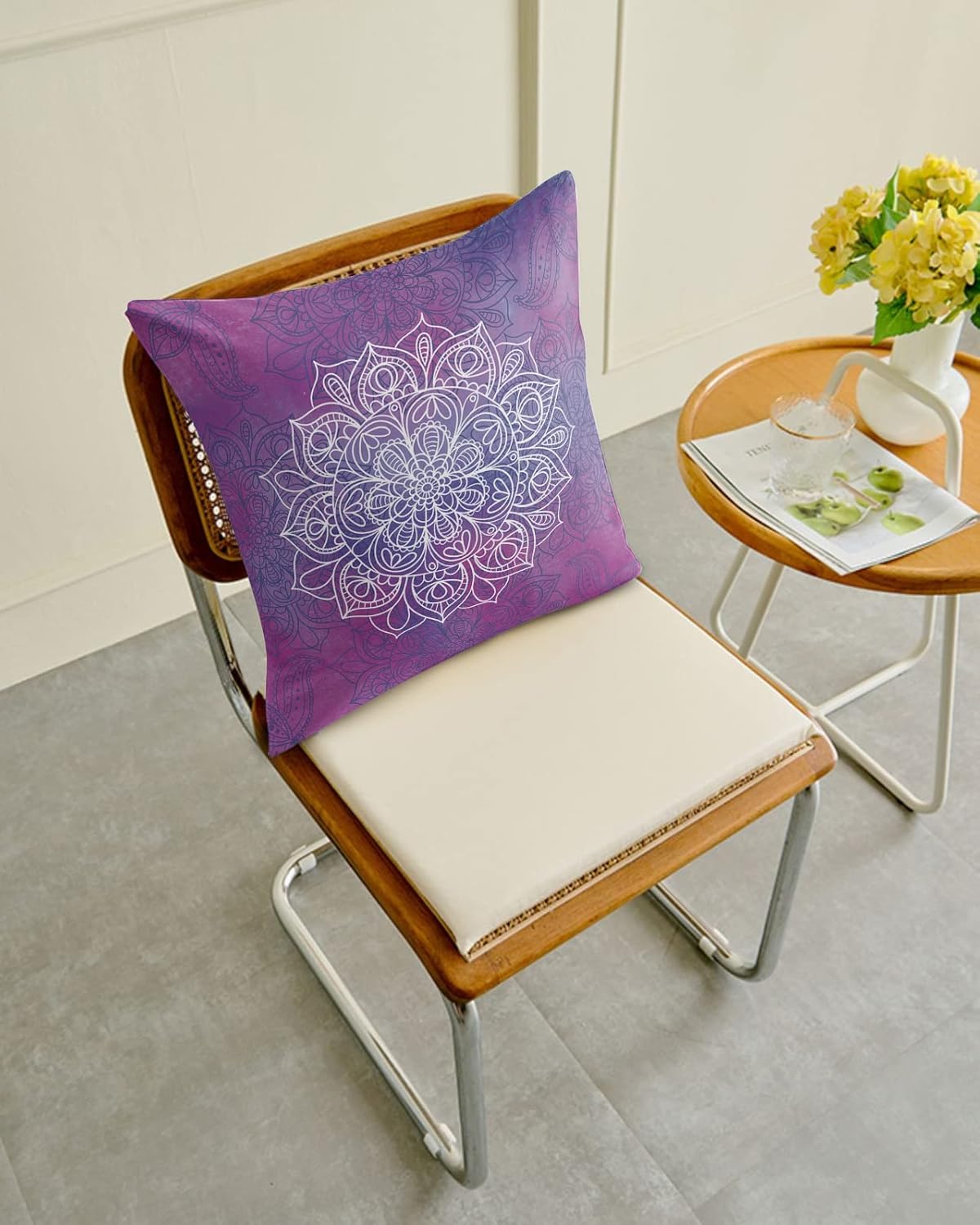 Chees D Zone Waterproof Throw Pillow Pack of 1 with Mandala Design