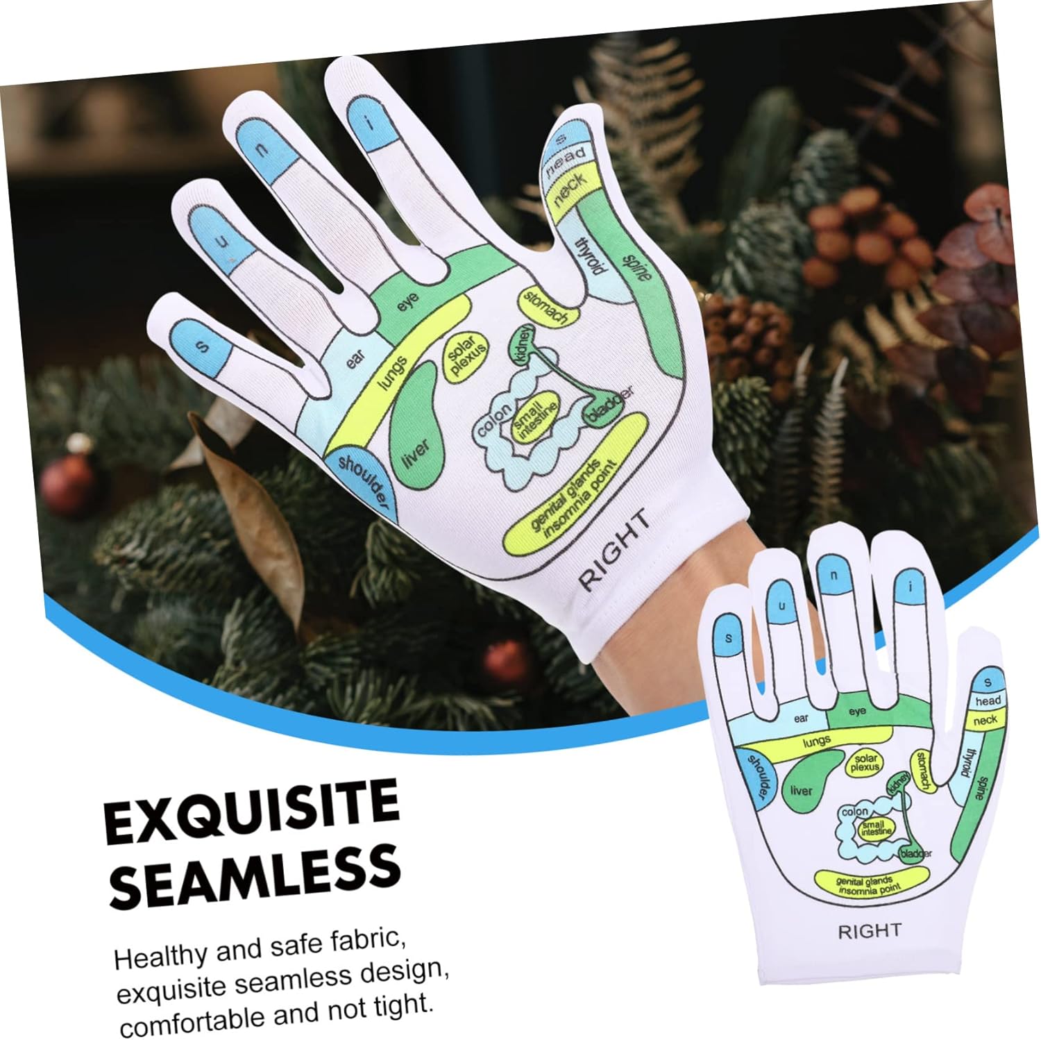Homoyoyo Reflexology Gloves with Pressure Points
