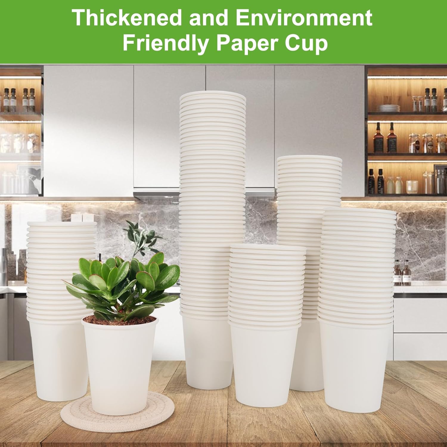 120 Pack 8 Oz Paper Cups for Coffee Juice Tea Parties Travel