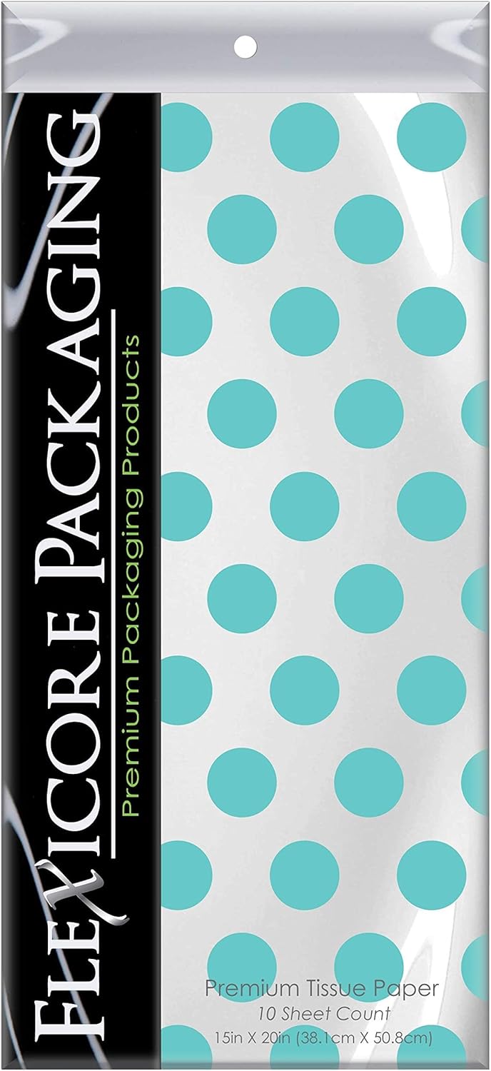 Flexicore Packaging Polka Dot Tissue Paper 15x20in 100 Sheets