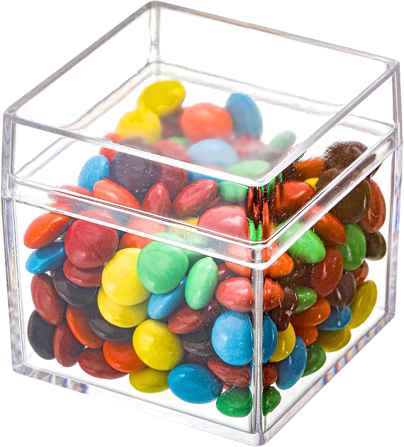 Okllen 36 Pack Acrylic Square Gift Boxes with Lids 2x2x2 Inches