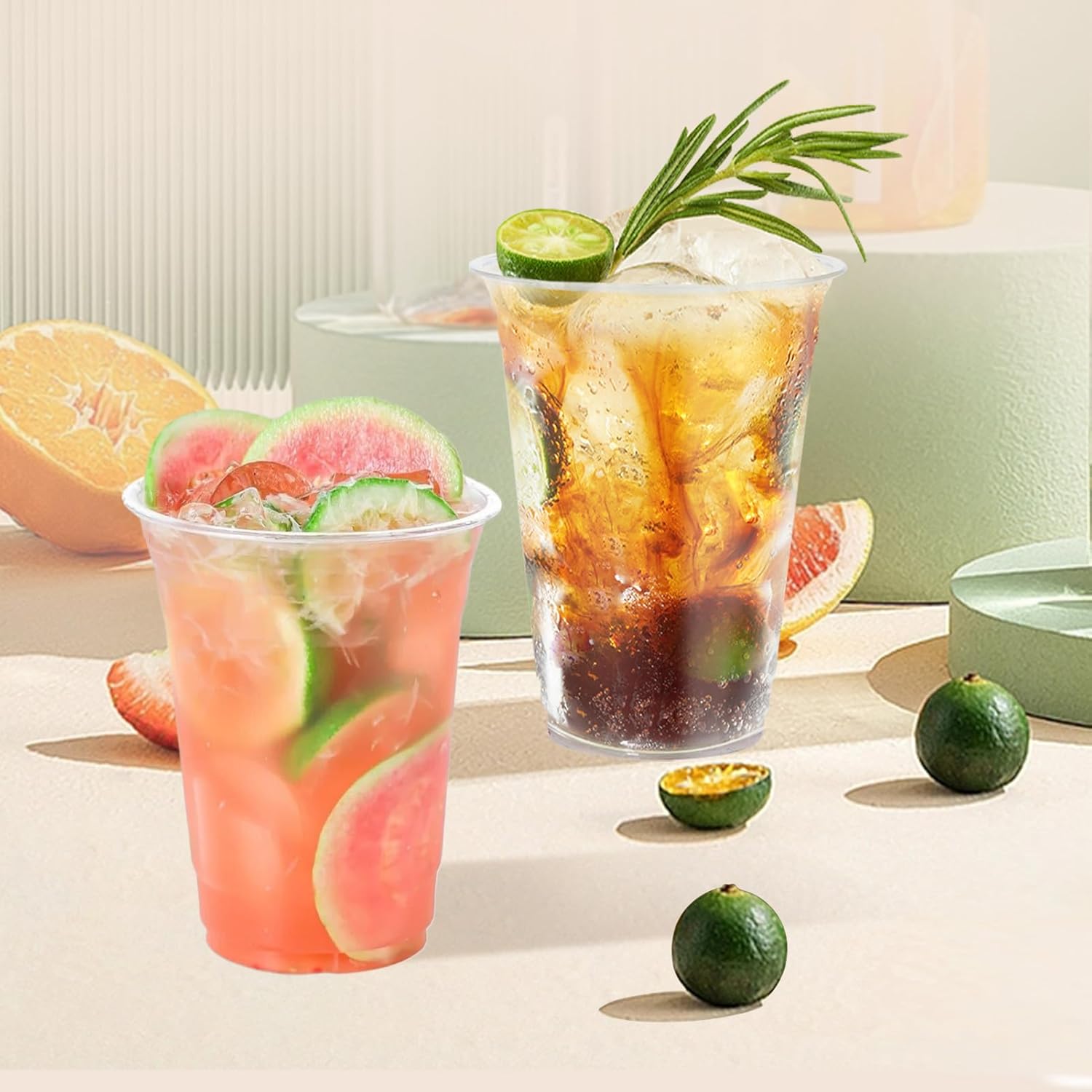 12 oz Clear Plastic Cups 300 Count Disposable Party Bulk