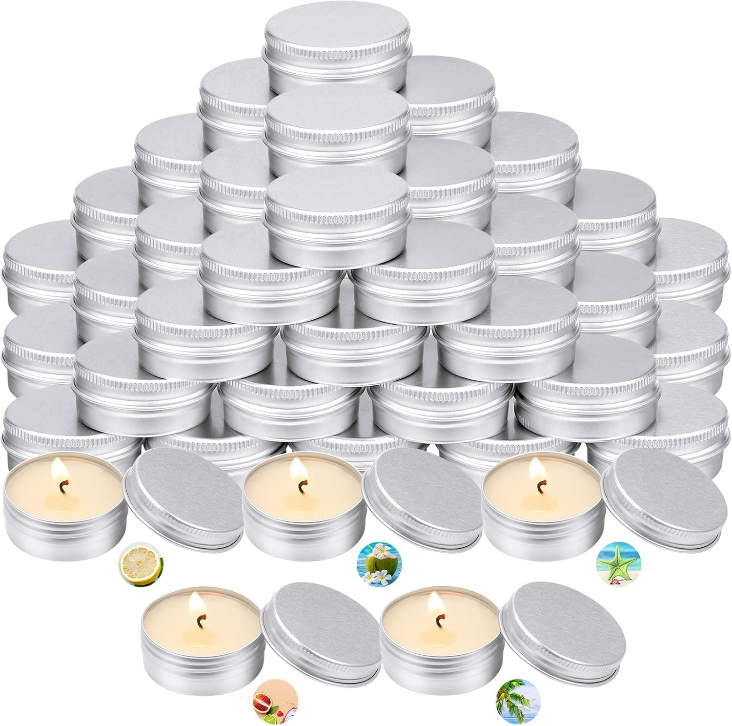 MTLEE 50 Pcs Scented Candles for Wedding and Events