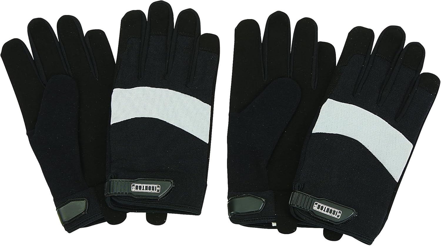 Ironton Mens Work Gloves 2 Pairs Black Gray 2XL