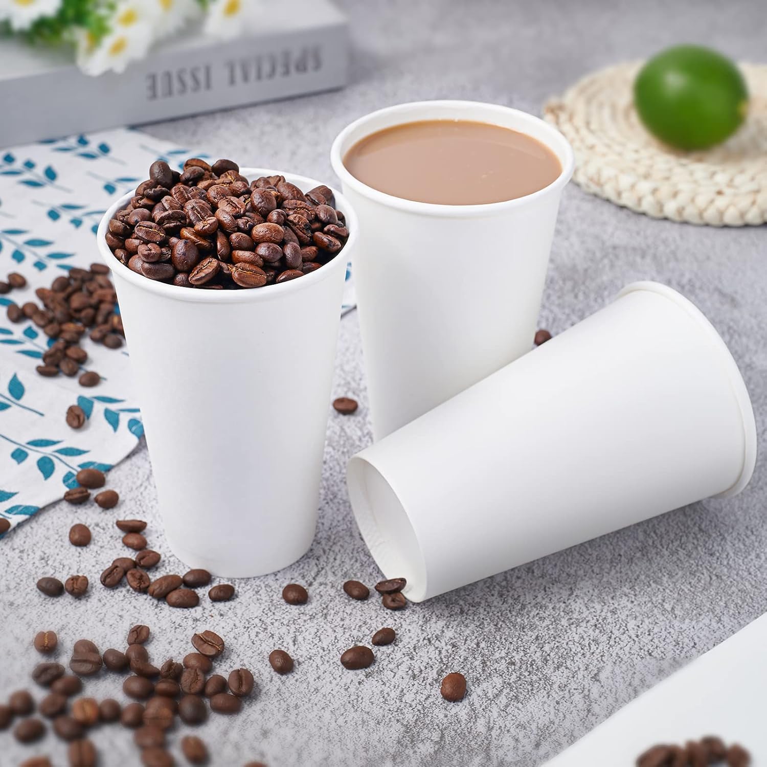 LITOPAK 210 Pack 16 oz Disposable Coffee Cups