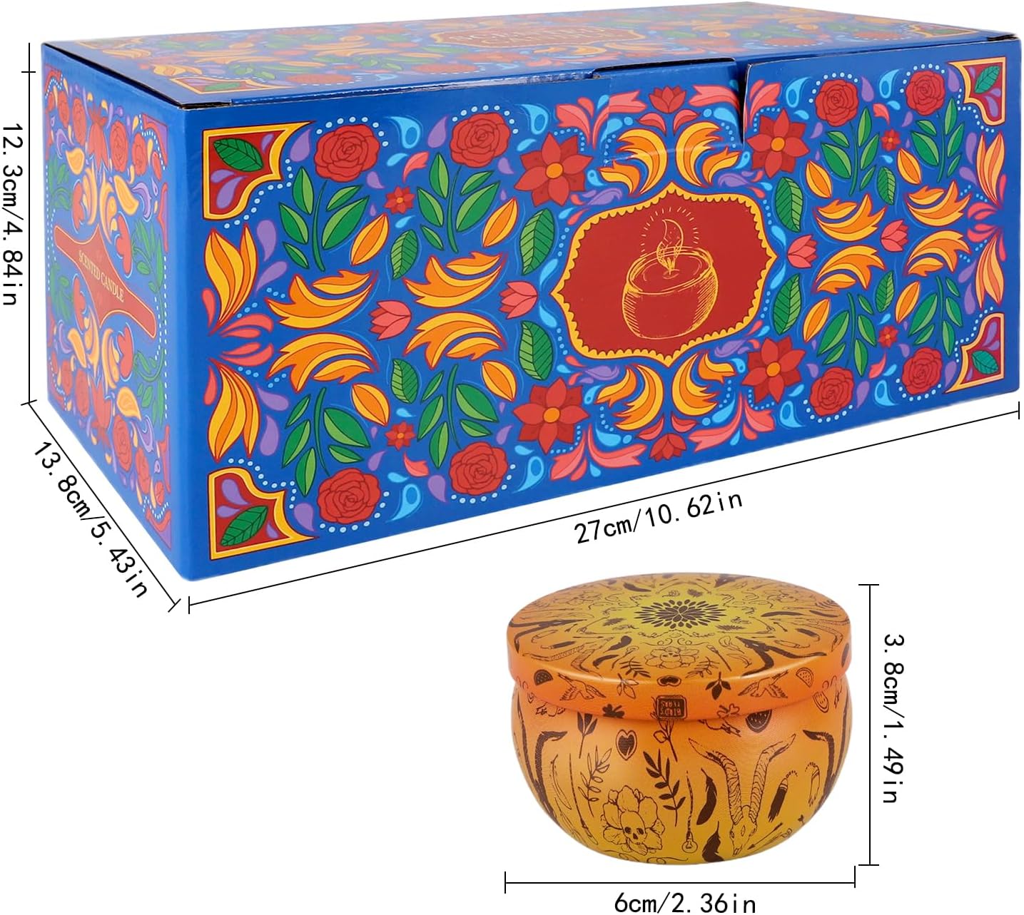 24 Piece Smokeless Candle Set with 8 Hour Burn Time for Aromatherapy
