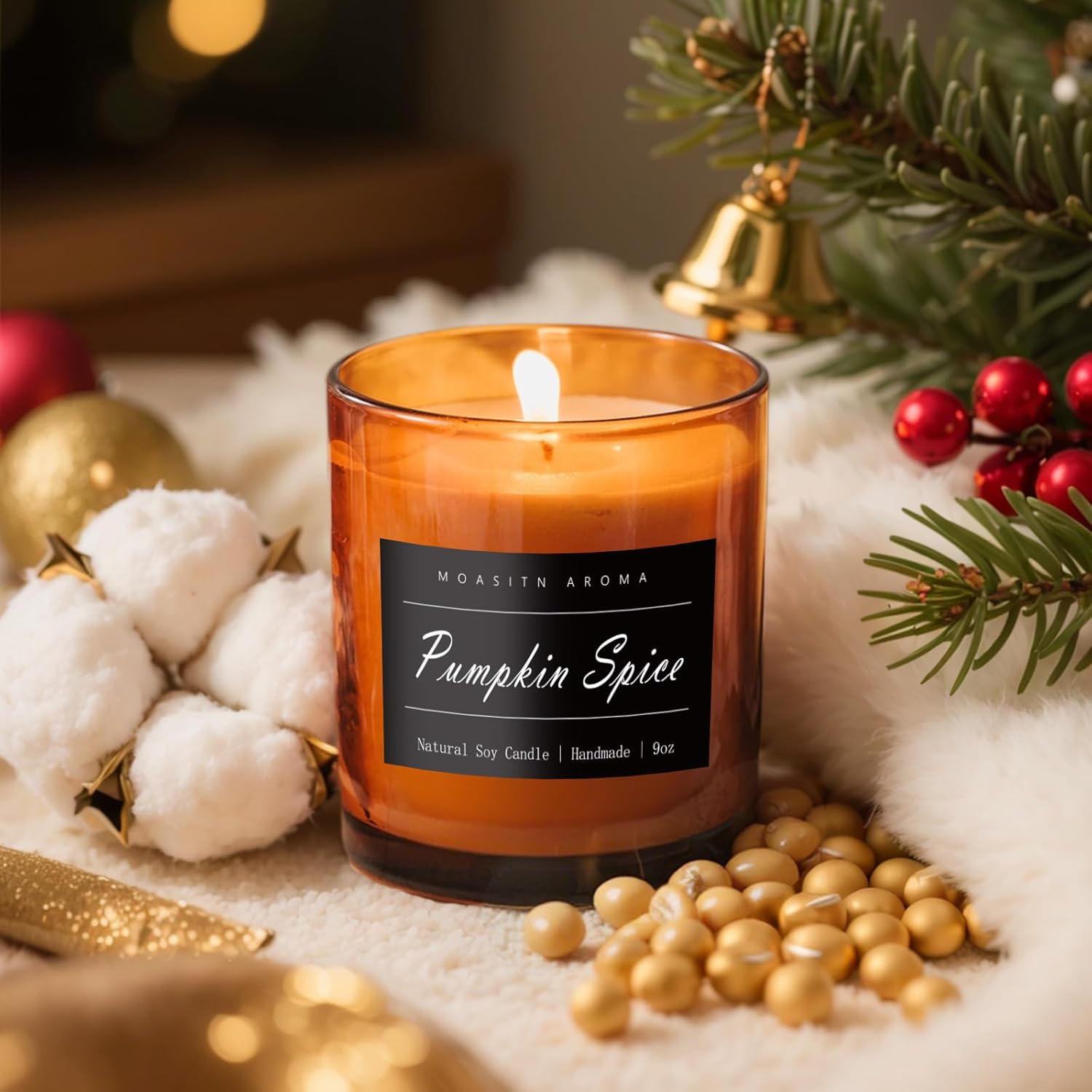 MOASITN Pumpkin Spice Scented Large Candles for Home