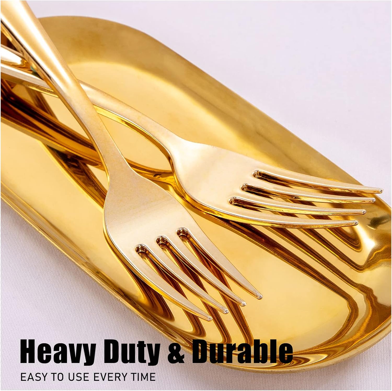 WDF 180 Piece Gold Plastic Cutlery Set