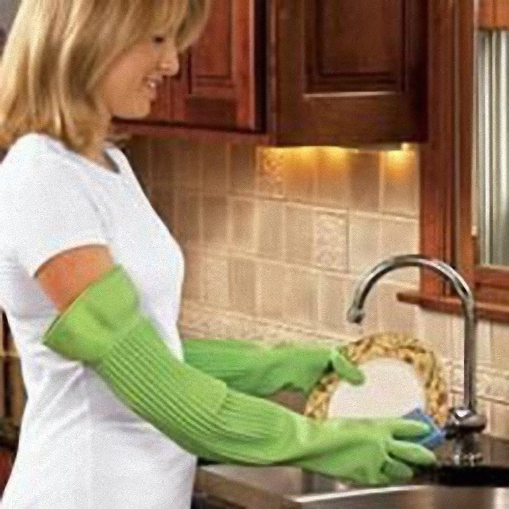 Arms Length Rubber Latex Cleaning Gloves 1 Pair