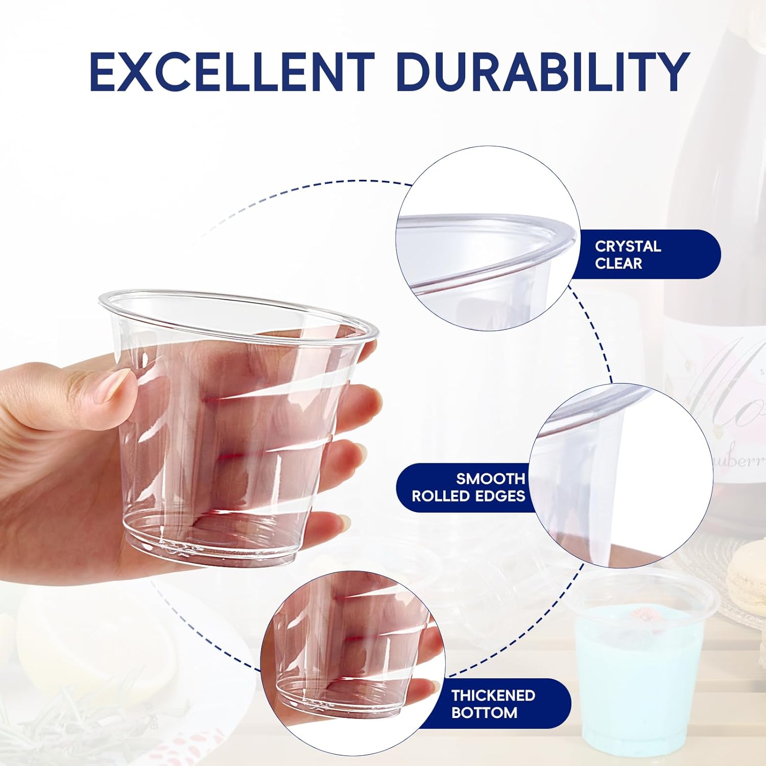 JOLLY CHEF 9 Oz Clear Plastic Cups 600 Pack