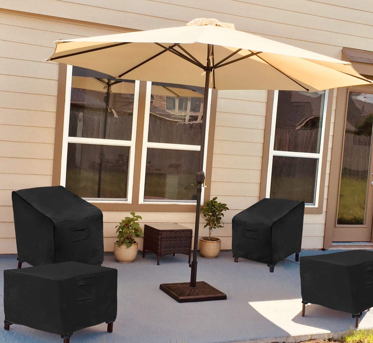 WOMACO Patio Swivel Chair Cover 31x31x38 2 Pack