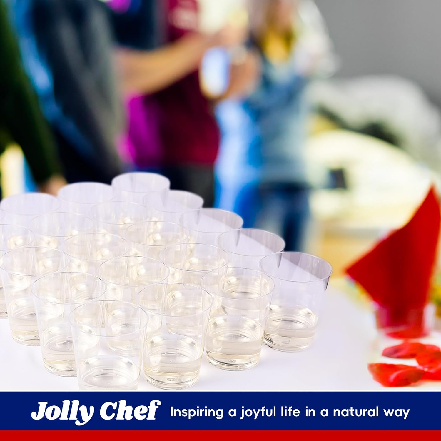 JOLLY CHEF 10 Oz Clear Disposable Cups 50 Pack