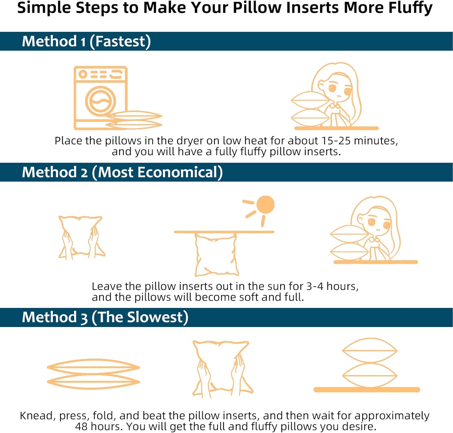 16x16 Outdoor Pillow Inserts Set of 2 Waterproof Comfortable Pillow Set