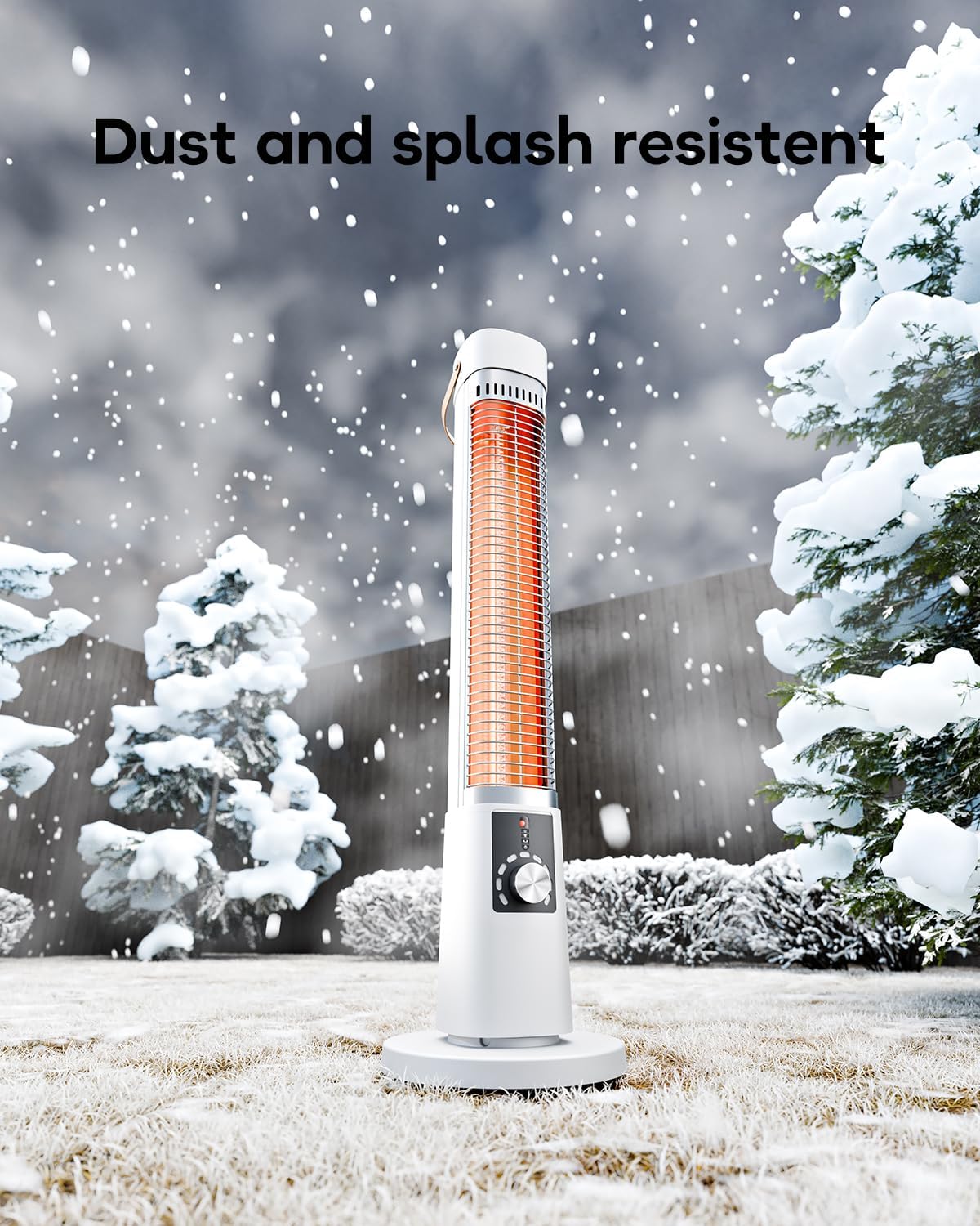 Aerozy Portable Infrared Heater with 60-Degree Oscillation and Remote Control