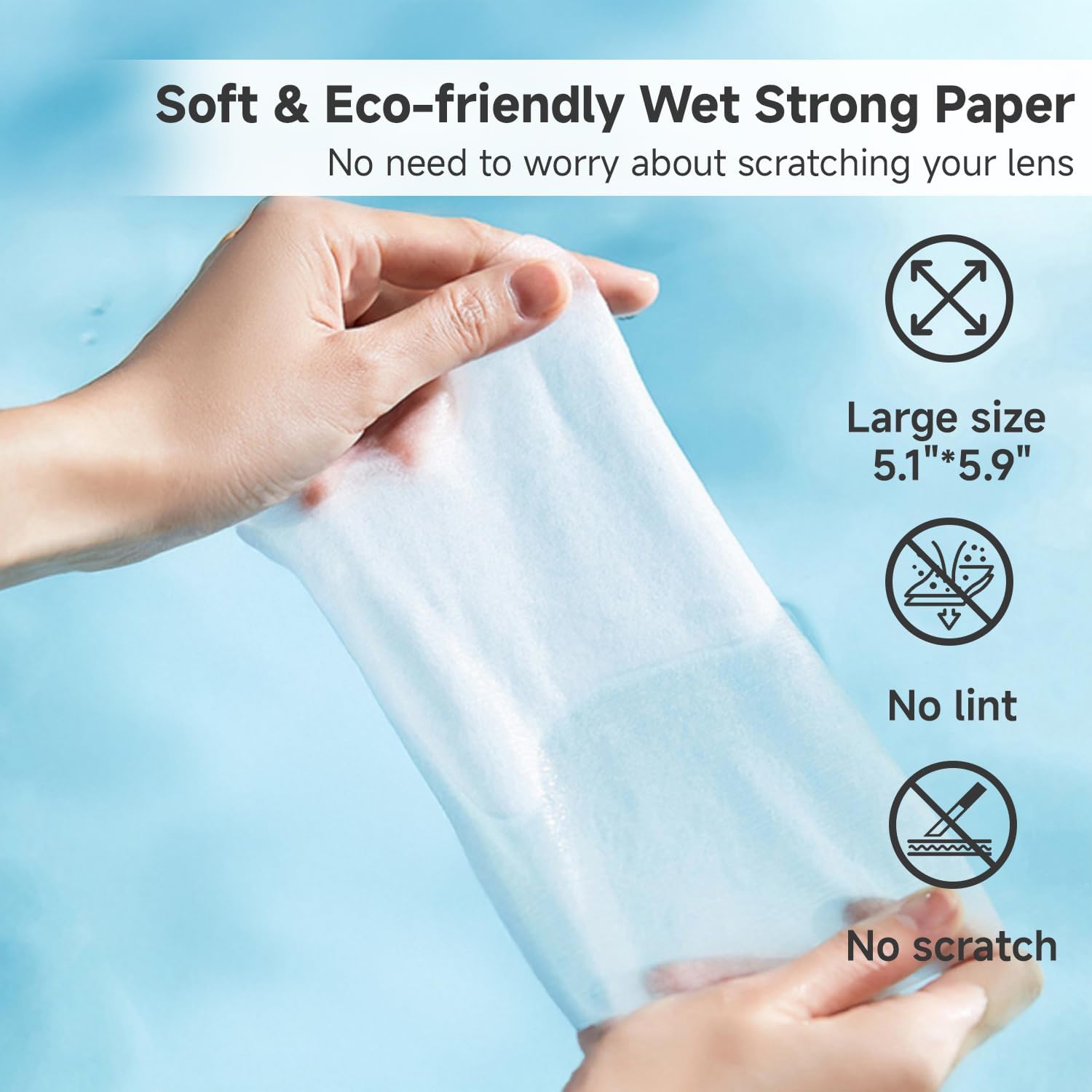 Lulumonster Anti-Fog Lens Wipes 150 Pre-Moistened